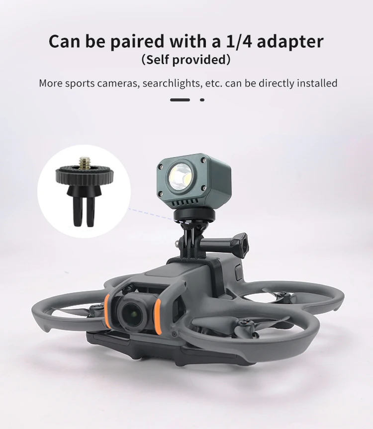 For DJI Avata 2 Upper Expansion Bracket Adapter Sports Camera Fixed Snap-on Holder