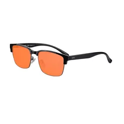 Men’s glasses Orange lenses blue light blocking computer glasses men light blue Eyeglasses 99% blocking for game long time jobs