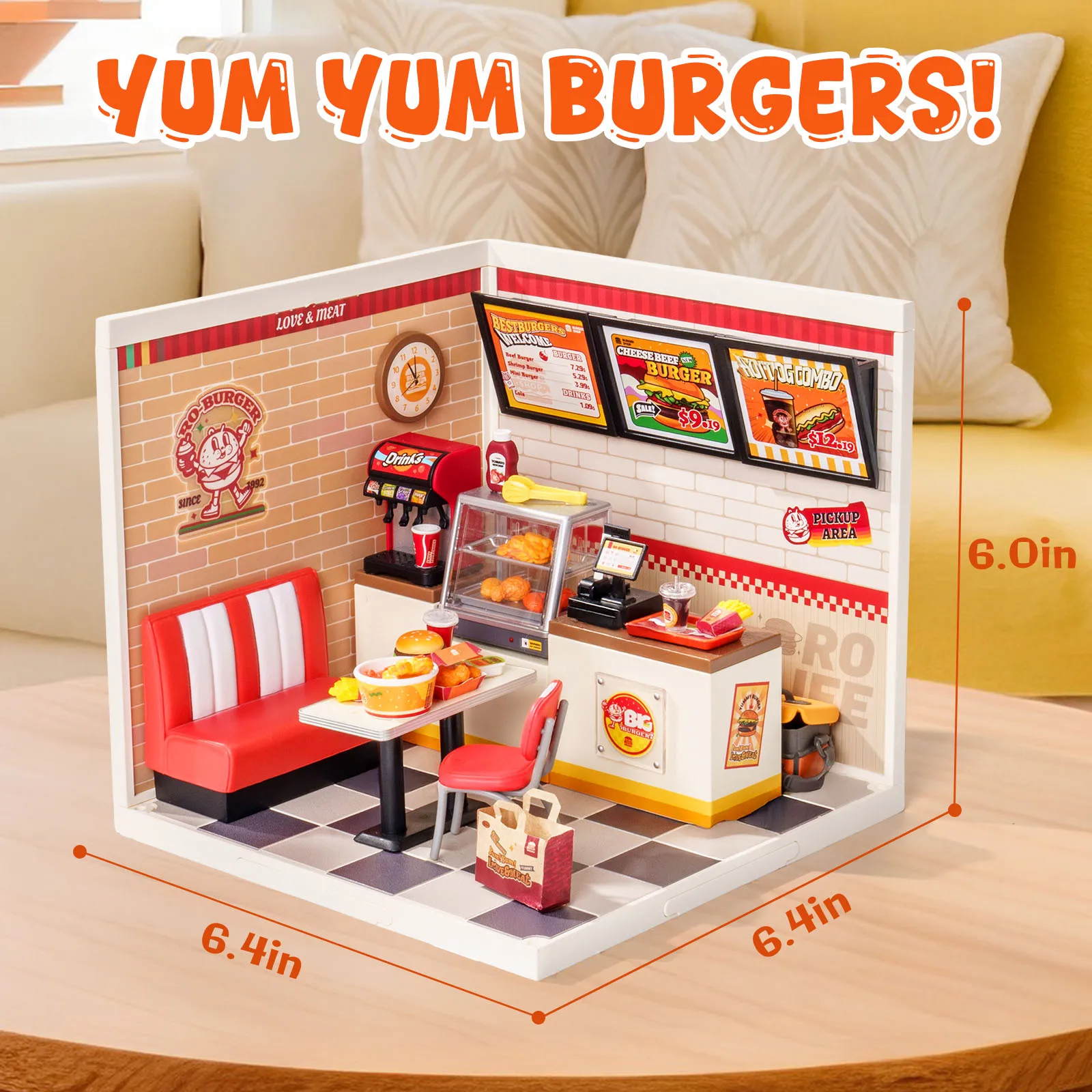 Rolife Super Creator DIY Miniature House 3D Puzzle Mini Dollhouse Model Building Kit with LED Light for Home Decor Unique Gift for Girls Adults