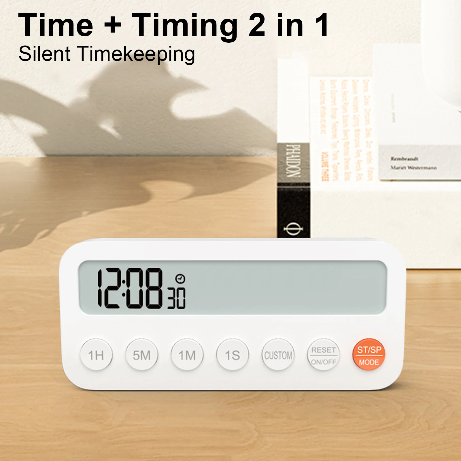 Kitchen Timer LCD Digital Timer Magnetic Countdown Reminder 3 Level Volume, Time Manager Countdown