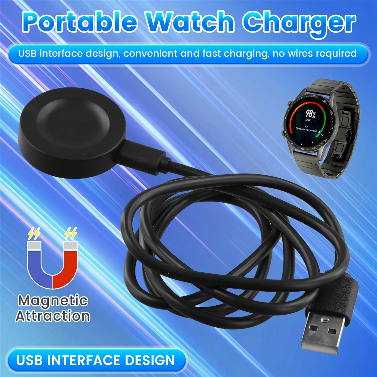 Cargador de soporte de reloj para Huawei Watch3/4 Pro Watch cargador inalámbrico GT2 Pro/GT3 reloj magnético