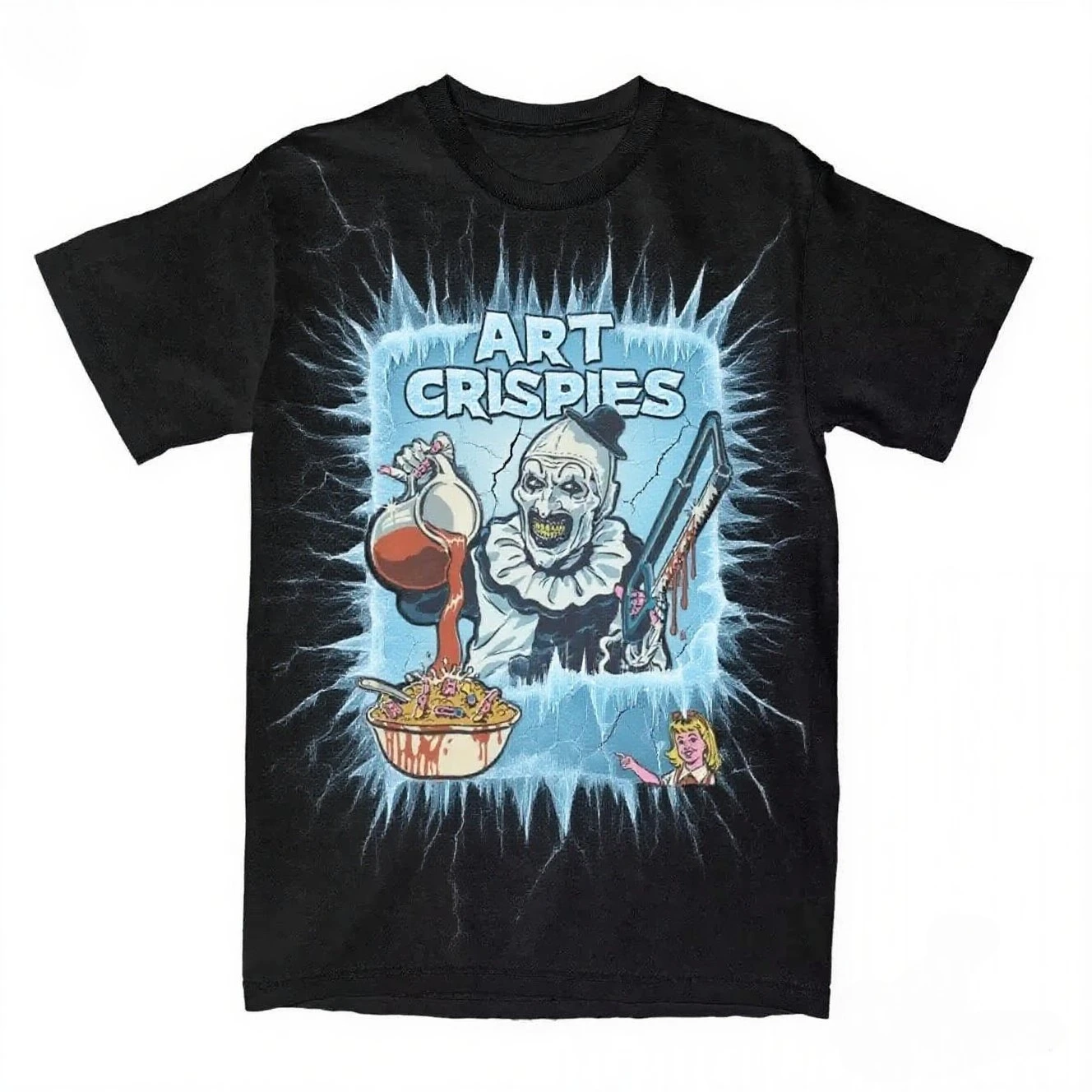 

Art shortbread horror clown t-shirt printed clothing men and women pure cotton fashion retro high quality t-shirt clothes