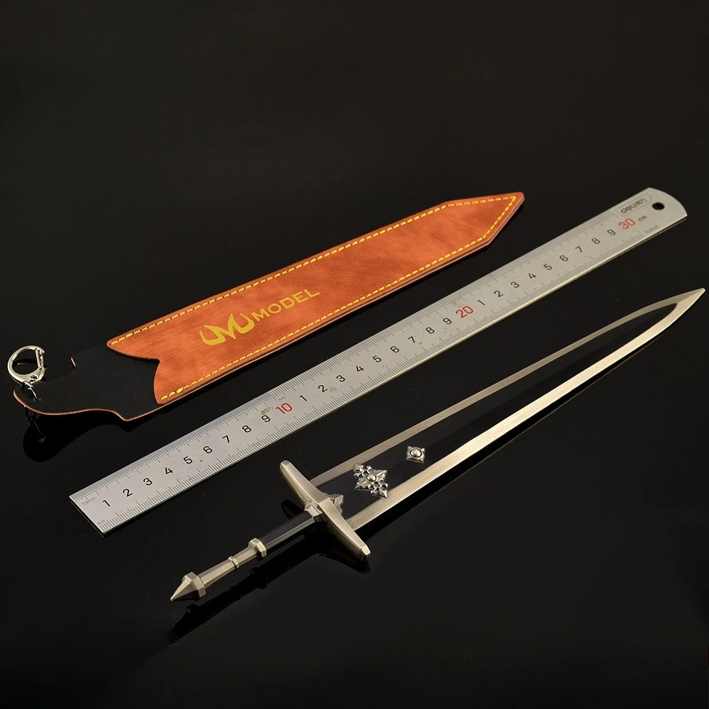 30cm Eldenn The Lone Sword Game Peripheral Knife with Holster Samurai Sword All Metal Weapon Model Desktop Ornament Toys Gift