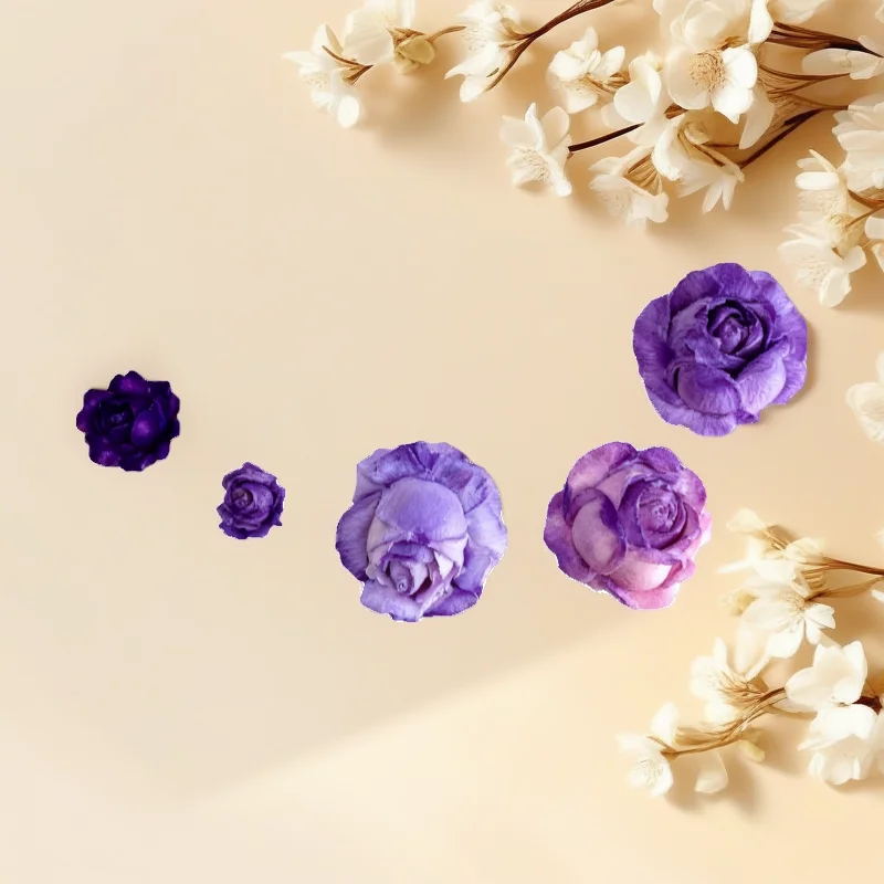 قالب ورد ثلاثي الأبعاد، بخمسة فتحات، وخمسة أشكال مختلفة وأحجام من الورود، جودة عالية وقابلة لإعادة الاستخدام، مناسبة للحرف اليدوية والشموع والطين والحرف اليدوية والصابون والجص، مثالية لتصميم الأزهار للديكور المنزلي الرومانسي |     متين ومتعدد الوظائف