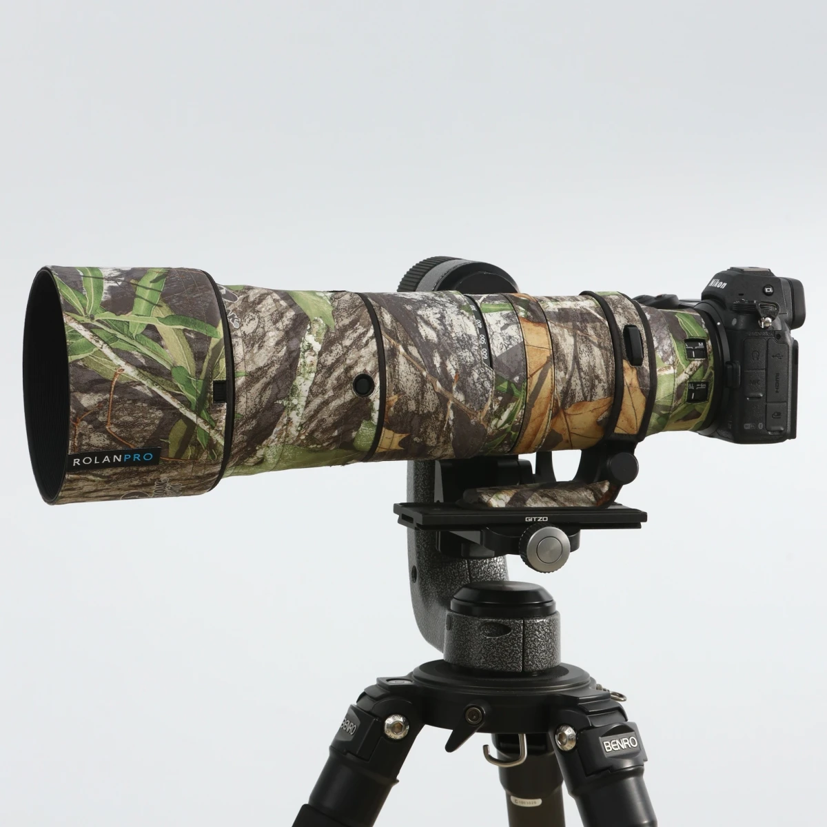 ROLANPRO Objektivmantel für Nikon Z 180–600 mm F/5,6–6,3 VR, wasserdichte Schutzhülle, Tarnung, Regenschutz, Z180–600 Pistolenhülse – Detail 1