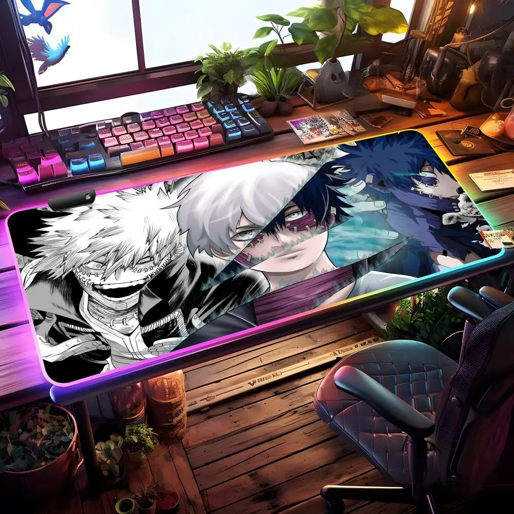 

Горячая новинка: Игровой коврик для мыши My Hero Academia с RGB-подсветкой, HD-дизайн, большой размер XXL, светодиодный коврик для геймеров