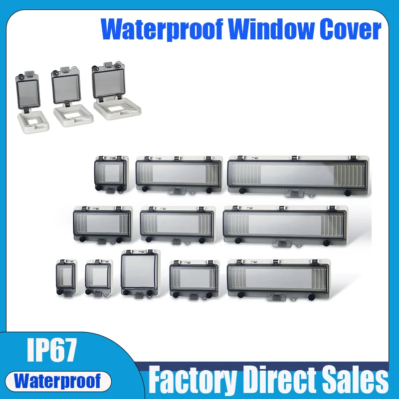 IP67 Transparent Protective Window Cover Distribution Box Window Hood Circuit Breaker Transparent Waterproof Box Window Cover