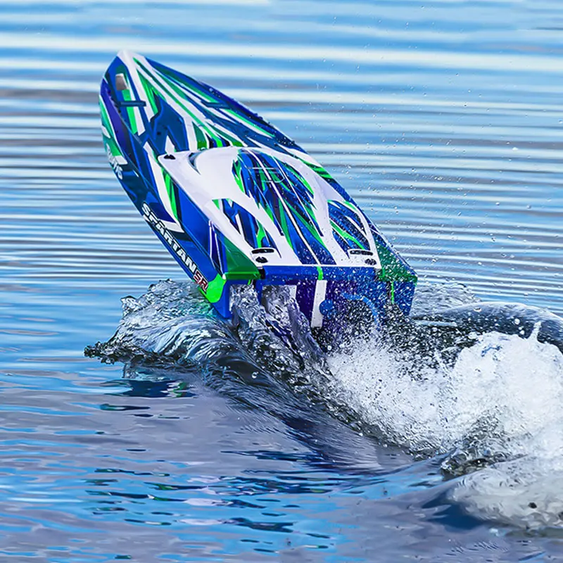 Traxxa Spartan Sr Sparta 1/10 Simulation télécommande électrique sans brosse auto-trempage lanchaud modèle 103076-4/remorque 10350