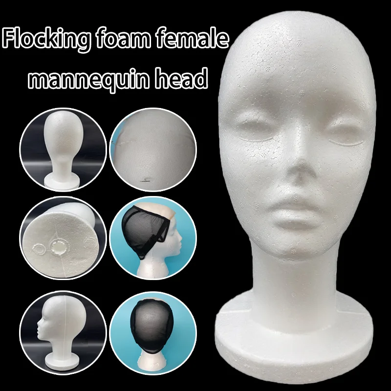 

Foam Wig Head Model for Displaying Wigs Hairpieces Glasses Hats stand holder– Ideal for Mannequins Dummy Heads