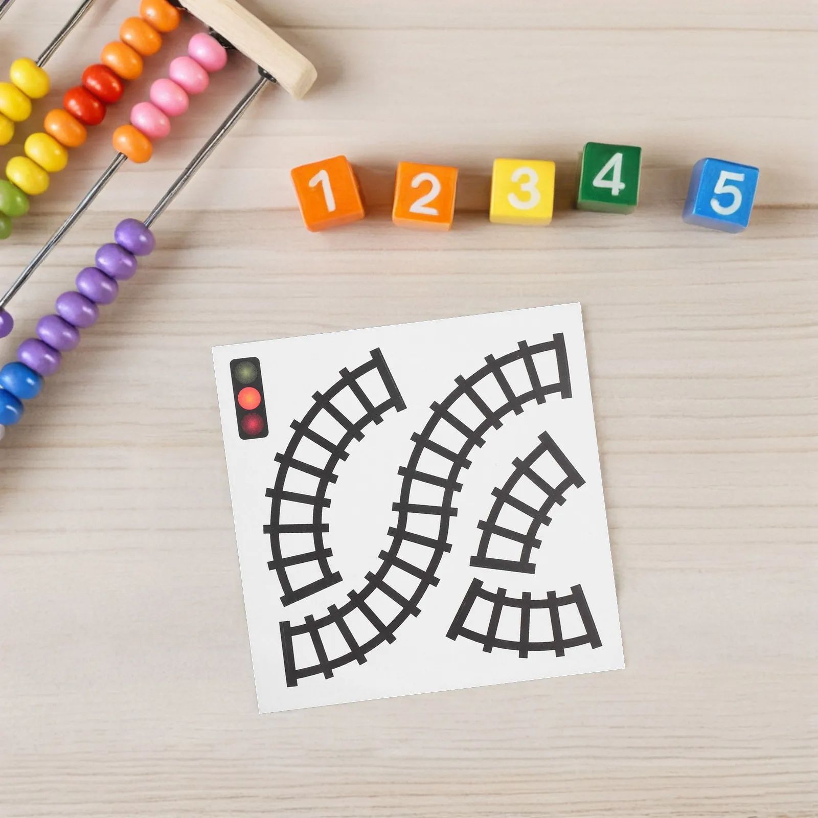 10 Stück Eisenbahnstrecken-Aufkleber, Verkehrszeichen, Wandtattoos, DIY-Verkehrsszene für Kinder, Lernspielzimmer, Klassenzimmer, Kindergarten-Dekoration