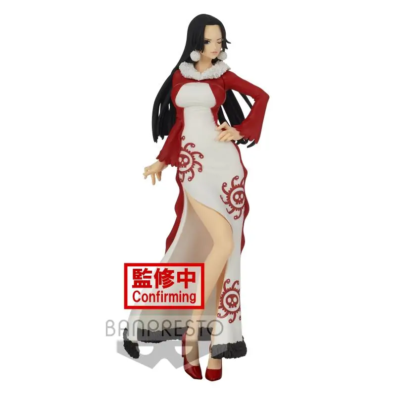 Figura de ação Genuína Banpresto One Piece Boa Hancock, Glitter e glamour, Estilo Inverno, Modelo Brinquedos Presente, 25cm