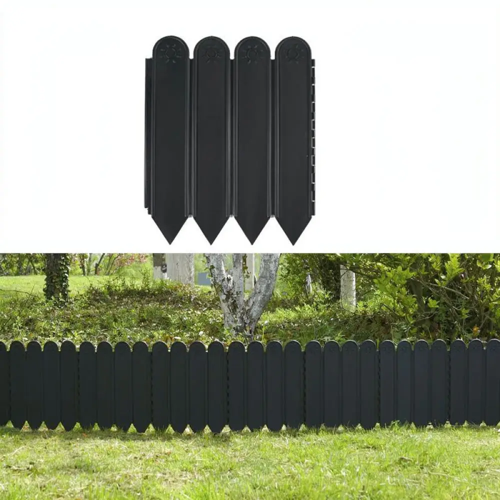 Garden Landscape Border Fence Plastic Lawn Edging Barrier For Flower Bed Path Separation Yard Durable Decorative Tool
