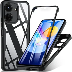 360 Full Body Double Side Screen Protector Case For Redmi 13C 12C 10C 9 9A 9C Note 13 Pro 5G 12 11S 10 9 Shockproof Phone Cover