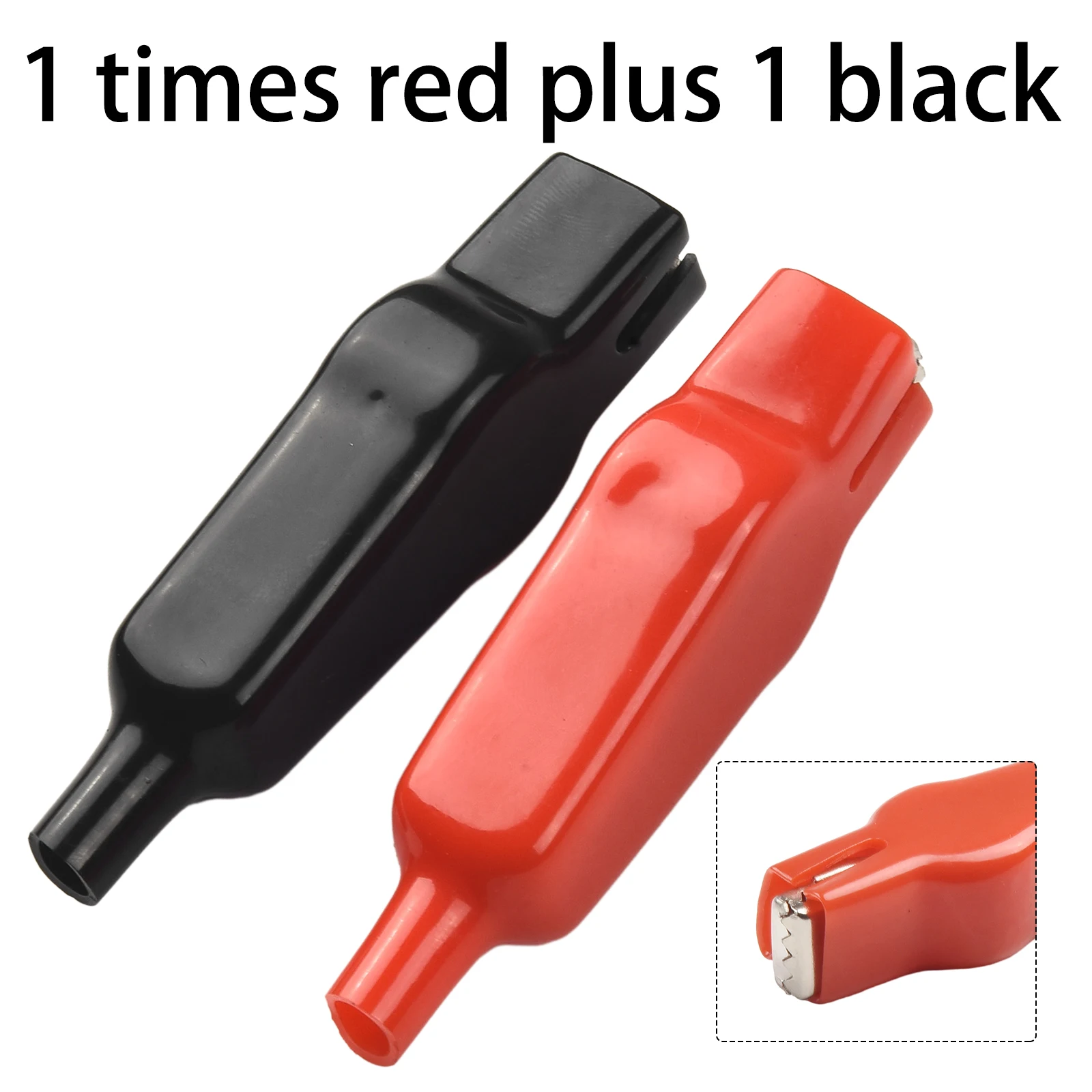 Set of 2 Electrical For Alligator Clips 20A Sheathed with Nickel Plated Steel and PVC Insulation for DIY Testing and Circuit Use