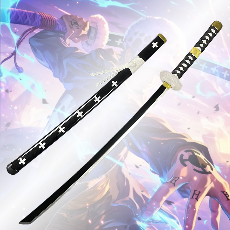 

41in/104cm One Piece Katana Anime Trafalgar Law Ninja Sword Cosplay Prop Knife Real Size Samurai Sword Japanese Zoro Katana Toy