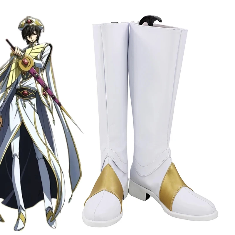 

c;4,g\6/Lelouch Lampero Cosplay Shoes Anime Code Geass The Emperor's Uniform Role Paly Boots For Men Women3;v\6.h/