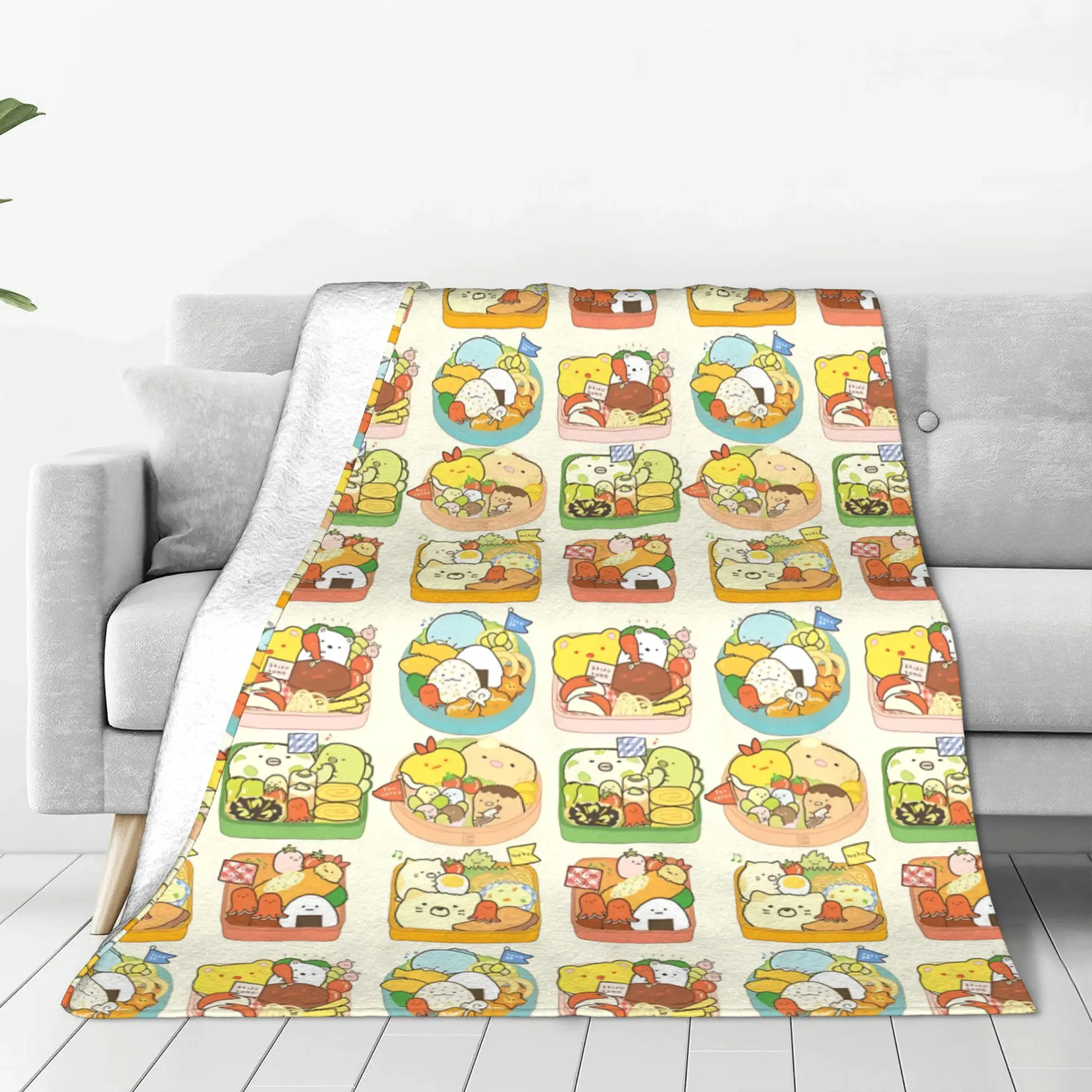 1PC Sushi Bowl Sumikko Gurashi Home Room Decorations Winter Blankets For Adults Bedding Home Interior Sofa Knee