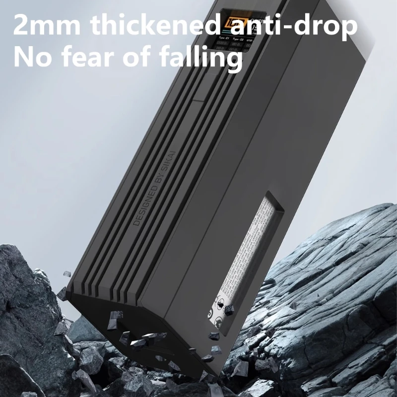 M17B PD240W Armazenamento carregamento rápido Type Type C com Silicone Caso Capa para 15 Powerbank