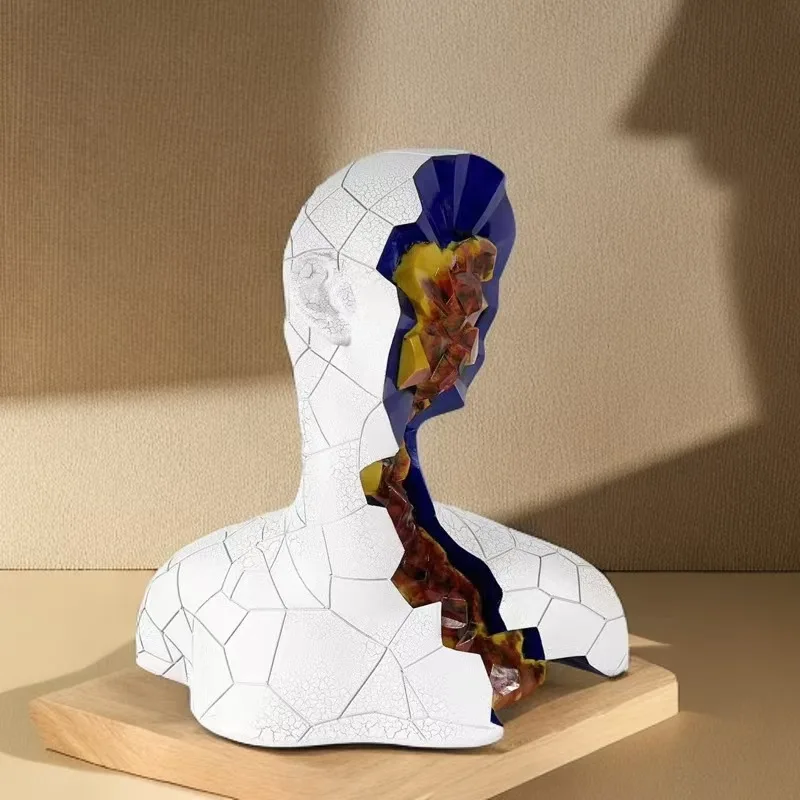 Creative Abstract Human Figure Art Fission Sculpture Ornament for Living Room TV Cabinet Home Decorations and Handicrafts