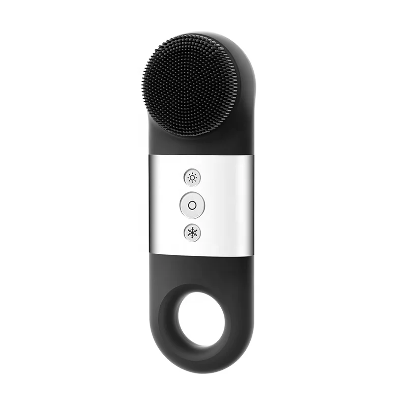 

Водонепроницаемая силиконовая щетка для очищения лица, электрический массажер для лица с функциями нагрева и охлаждения, инструмент для ухода за кожей и красоты