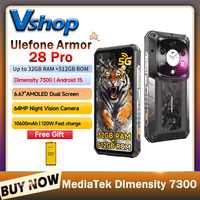 Ulefone Armor 28 Pro 5G AI Rugged Phone 16GB+512GB 10600mAh Battery120W 6.67”AMOLED Android 15 MTK Dimensity 7300 Smartphone