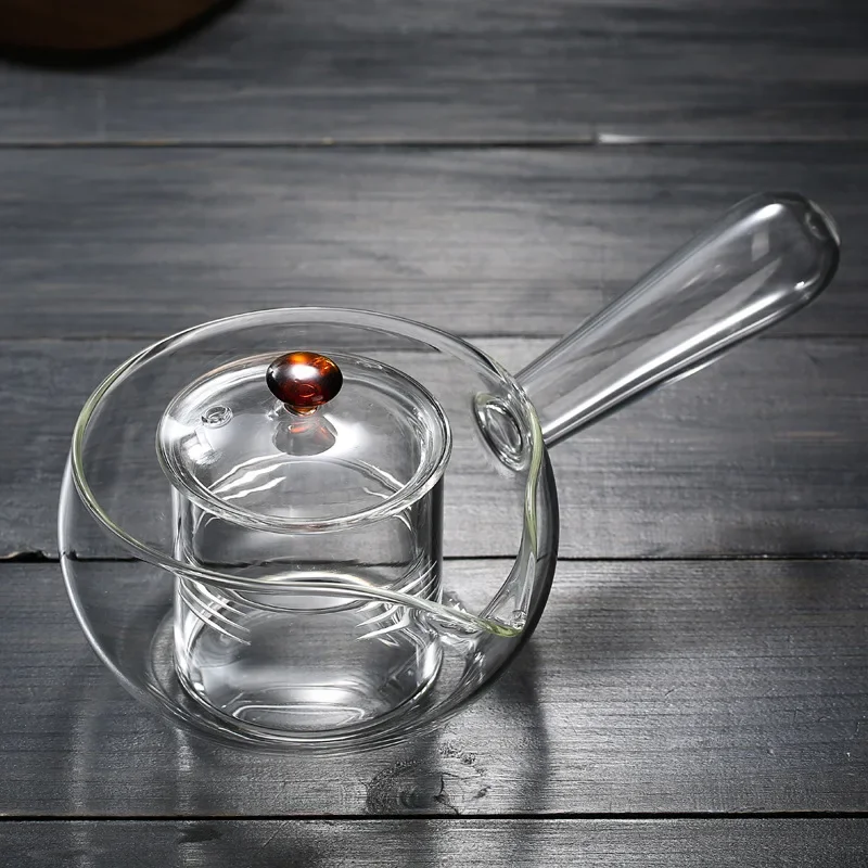 Heat Resistant Glass Transparent Teapot Strainers Chinese Kung Fu Tea Cooker High Boron Silicon Teawear Set Ceremony