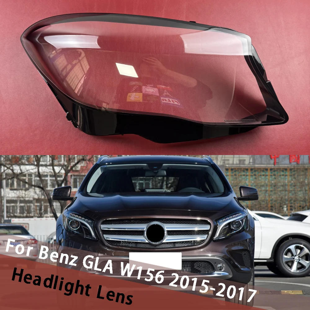 For Mercedes-Benz GLA W156 GLA200 GLA220 GLA260 2015 2016 2017 Headlight Cover Transparent Lampshdade Headlamp Shell Plexiglass