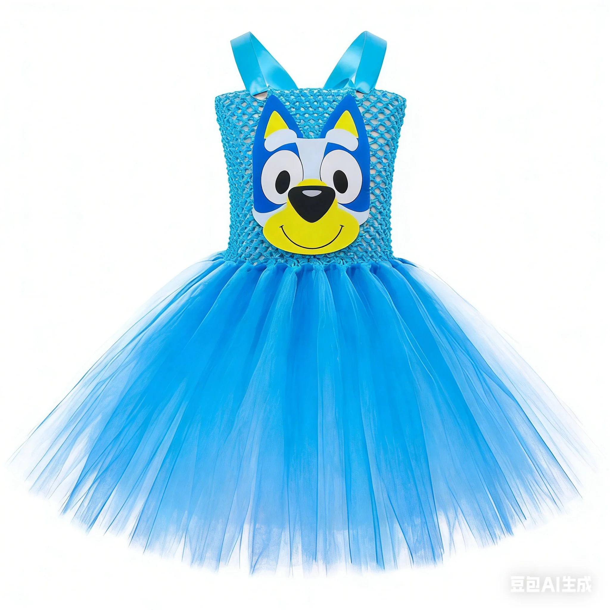 

Cartoon Blueys Princess Dress Halloween Festival Costume Blueys Bingo Same Puppy Cosplay Costume Mesh Skirt Gifts