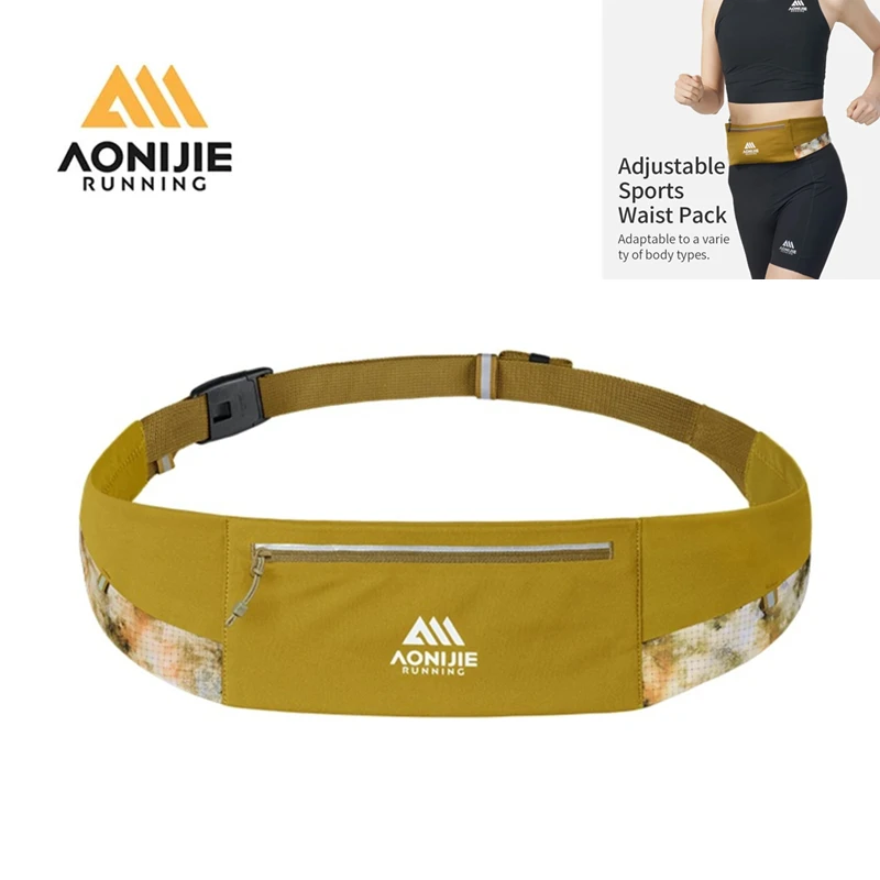 AONIJIE W8146 Running Sports Waist Pack Adjustable Marathon Belt Breathable Phone Pouch Crossbody Fanny Pack for Fitness Hiking
