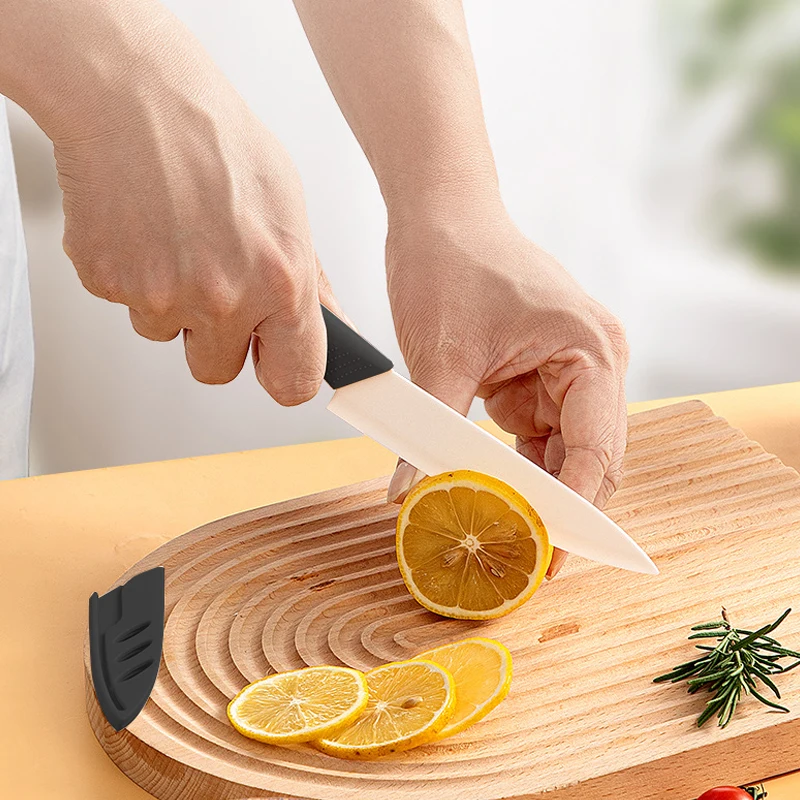 3/4/5 Zoll Keramikmesser, beständig gegen Oxidation, rostfrei, Obstmesser mit Abdeckung, tragbare Messer für die Zubereitung von Babynahrung und Kleinkindernahrung – Detail 4