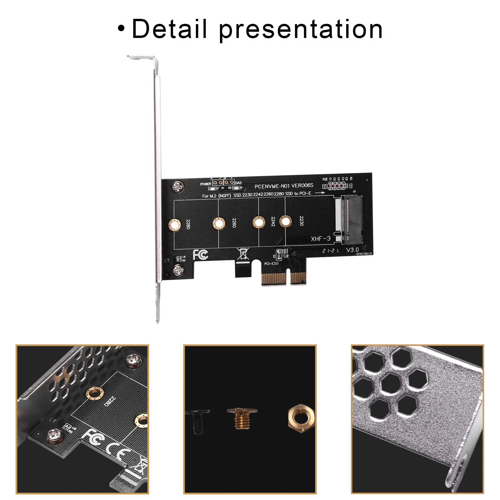 # 074T Add-on-Karten PCIE auf M2 Adapter PCI Express 3.0 X1 Raiser Adapter (schwarz)