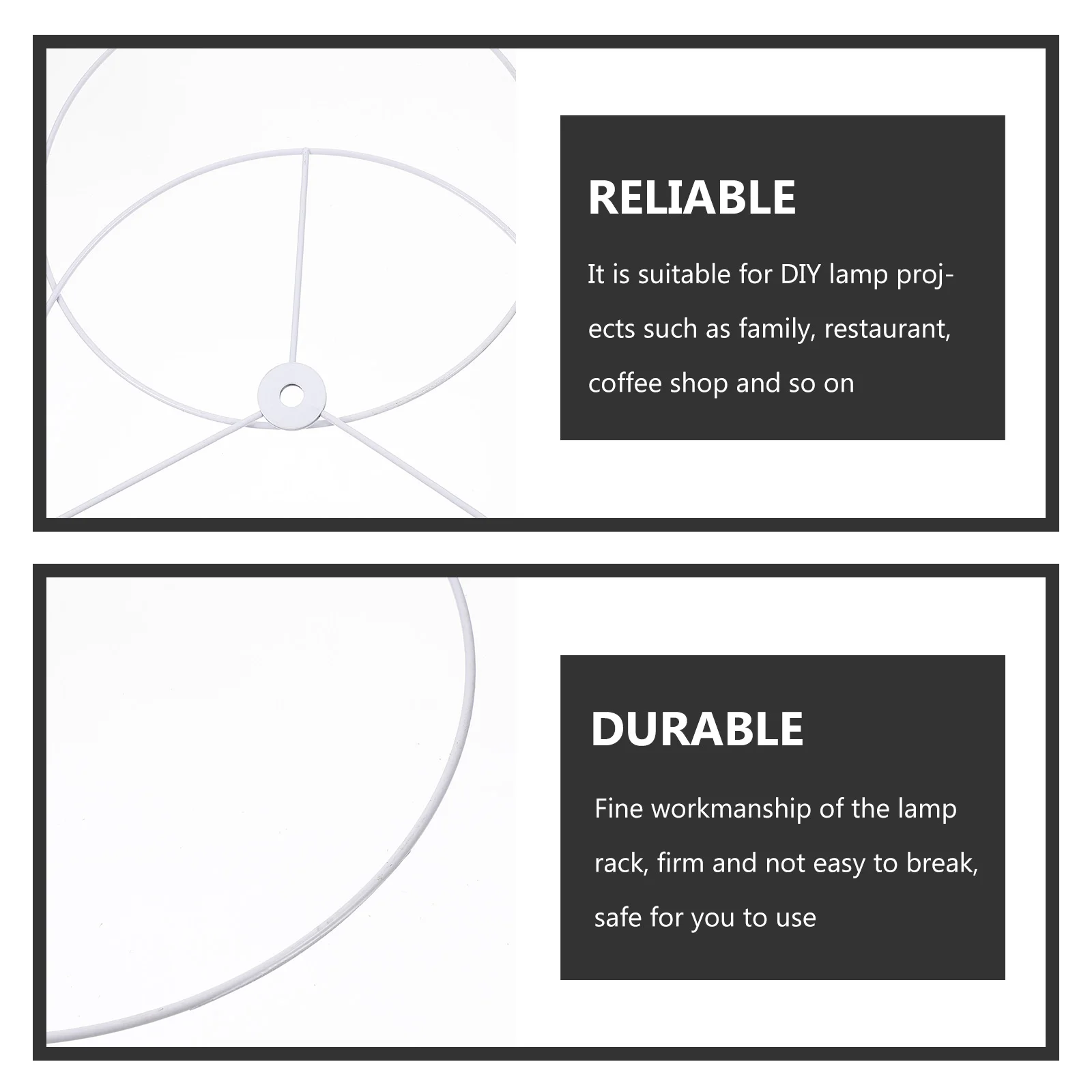

2 set Lampshade Brackets Round Iron Wire For Lampshade Rust Resistant Diy Pendant Frames Chandelier E27 Holder Lighting