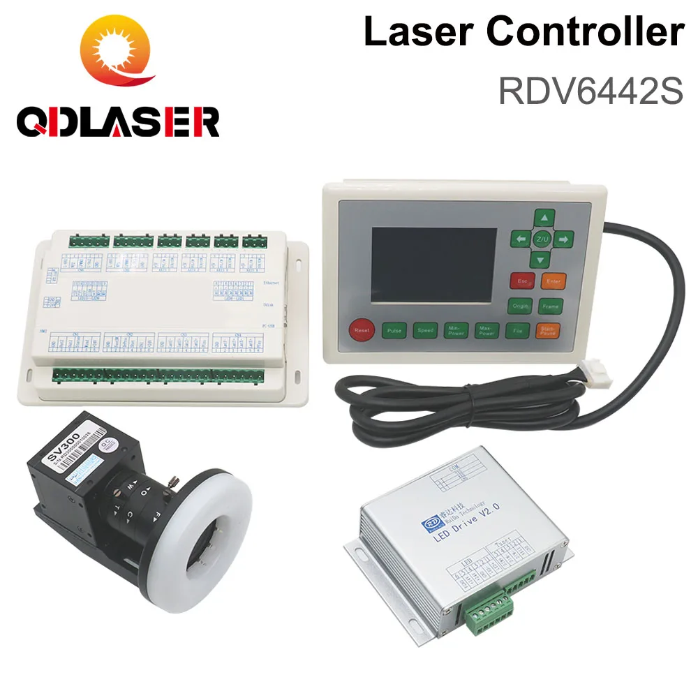 QDLASER Ruida RDV6442S+CCD Camera Vision System DSP CO2 Laser Controller Board for CNC Engraving Cutting Machine Parts