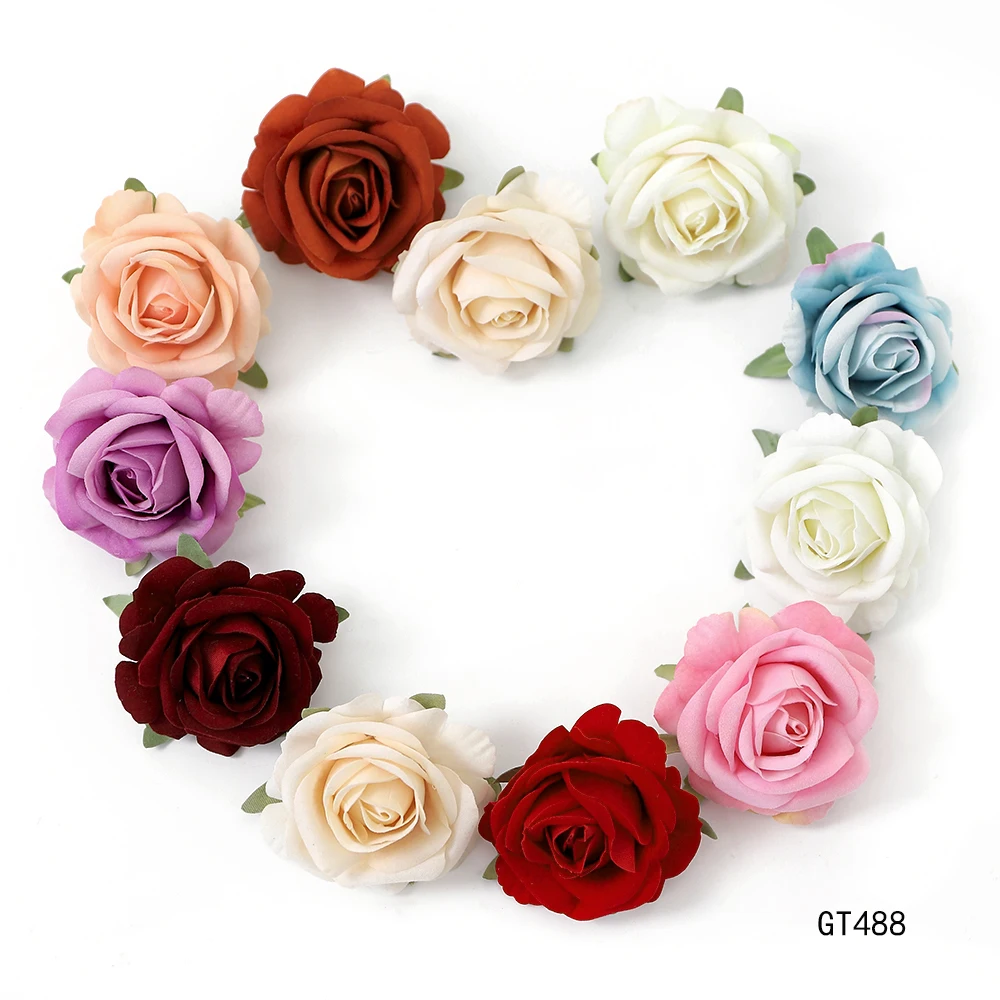 5/10 Stück lebensechte Seidenrosen, künstliche Blumen für Hochzeitsbrautsträuße, Garten, Zuhause, Party, Weihnachtskränze, DIY-Süßigkeitenbox-Deko – Detail 4