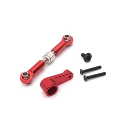 Metal Steering Rod Servo Arm para WLtoys, Peças do carro, Atualização, 144010, 144001, 144002, 124016, 127017, 124018, 124019, LC 1/14