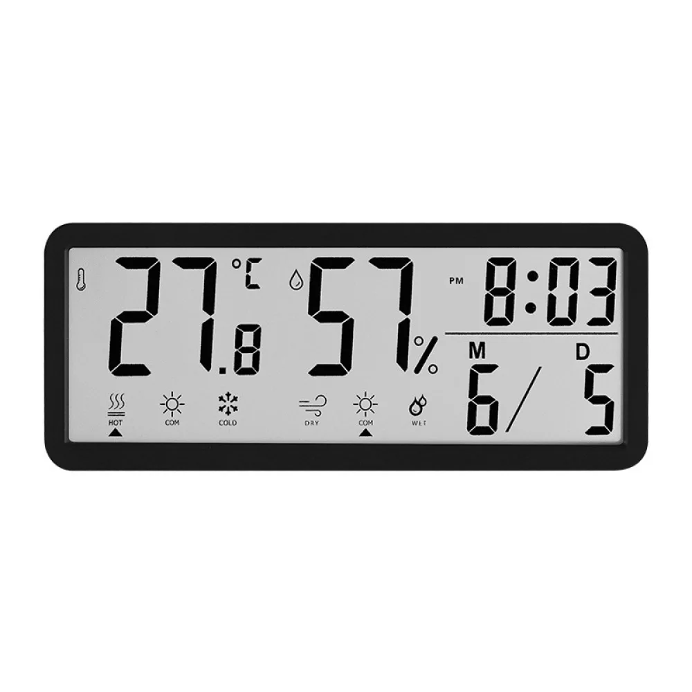 Nordic Style Digital Clock Wall Mounted Desk Clock Temperature Humidity Sensor Modern Household Electronic Watch