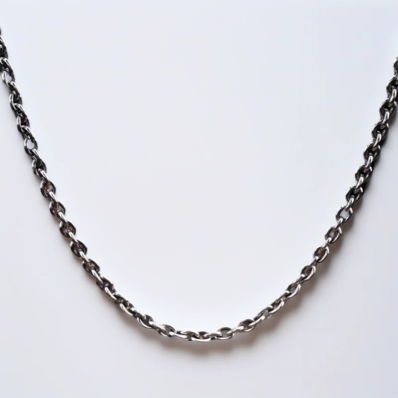 

S925 Sterling Silver Couple Jewelry Versatile Round Ring Sweater Chain Thai Silver Retro Old Men's and Women's Circle Simple Nec