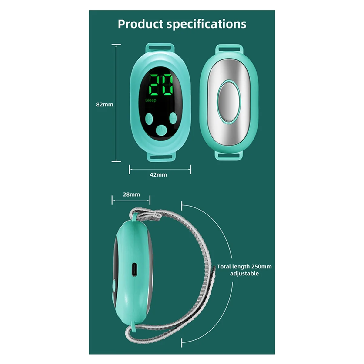 

Новое микротоковое устройство для помощи во сне EMS, инструмент для помощи во сне при бессоннице, снятие стресса и тревоги, массажер для пальмового импульса, зеленый