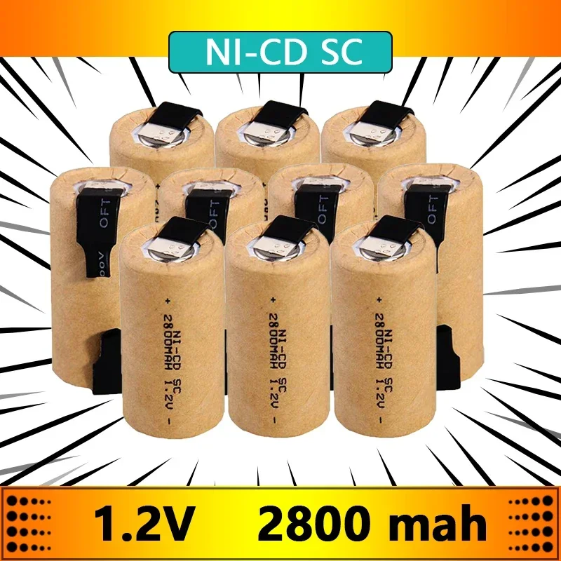 

New product 1.2V rechargeable battery for power tools electric drill screwdriver Ni-CD SC batteries 2800mAh high power Sub C