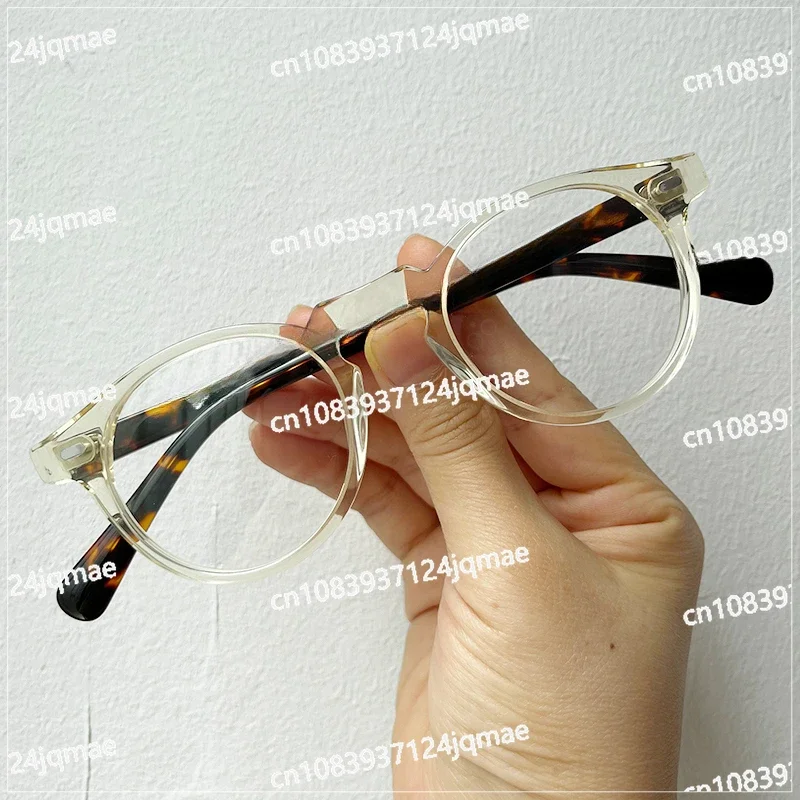 Retro Eyeglass Frame Frame, Female Decoration, Transparent Circular Tortoiseshell Color Eyeglass Frames