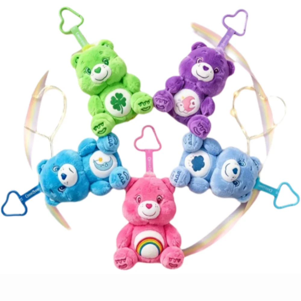 Care Bears Sitzende Plüsch-Schlüsselanhänger 12cm Niedlicher Taschenanhänger Kawaii Stofftier Auto-Charm Weiche Puppe Deko Ideales Geburtstags- und Feiertagsgeschenk