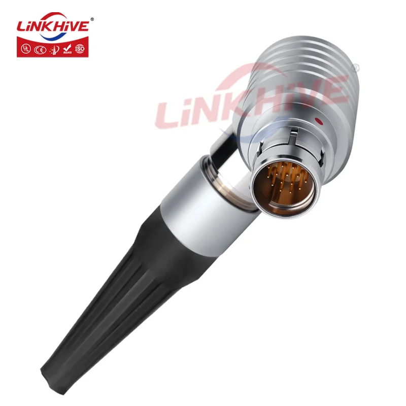 Compatible with Fischer WSO Right-angl Plug 102/103/1031/104/105 2 3 4 5 6 7 8 9 10 12 16 19 Pin Half-moon Push Pull Connector