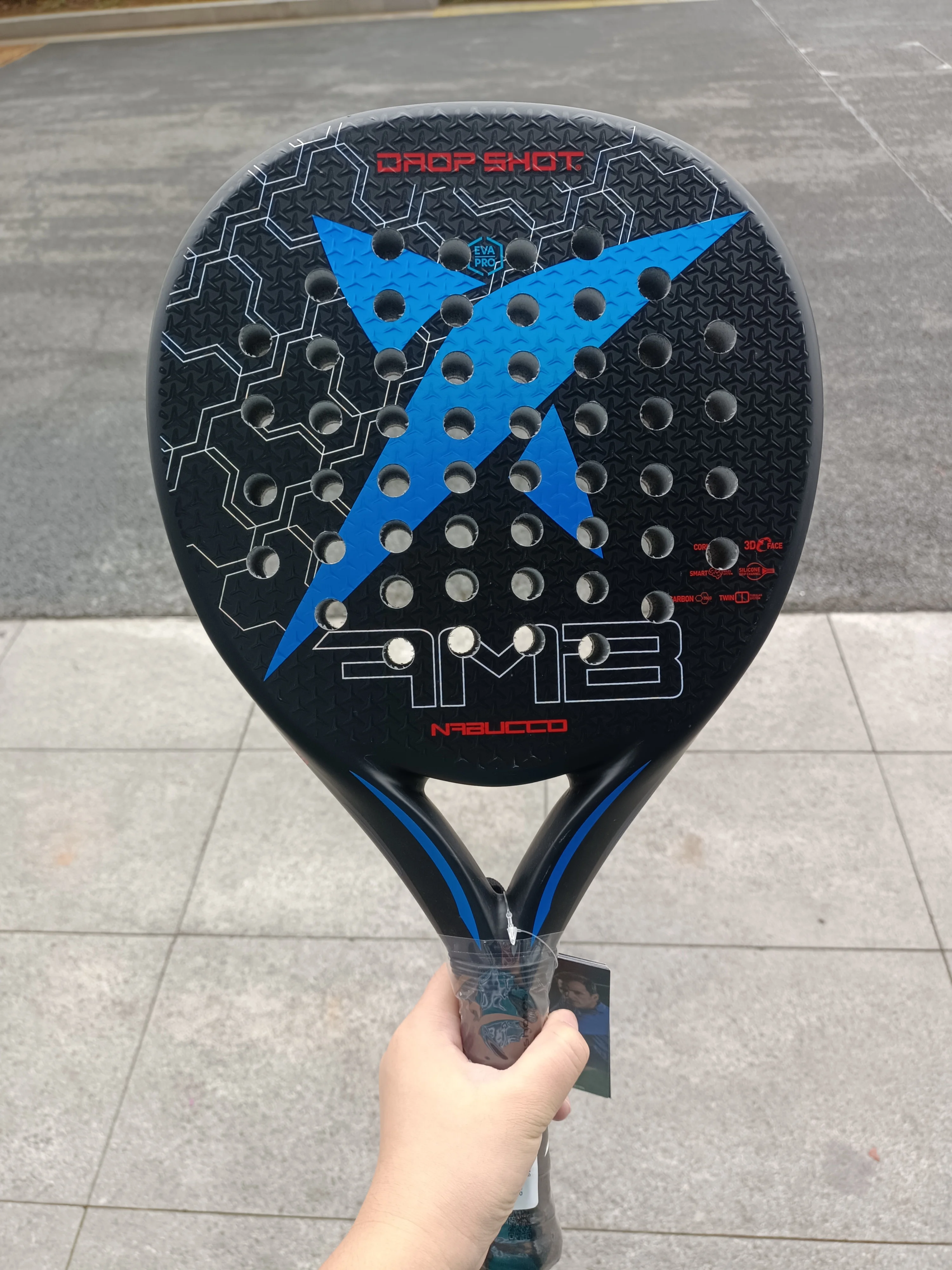 Padel Tennis Racket with Cover Bag Carbon Fiber Padel Racket EVA Teach Rubber Paddle Rackets Paddle Shovel