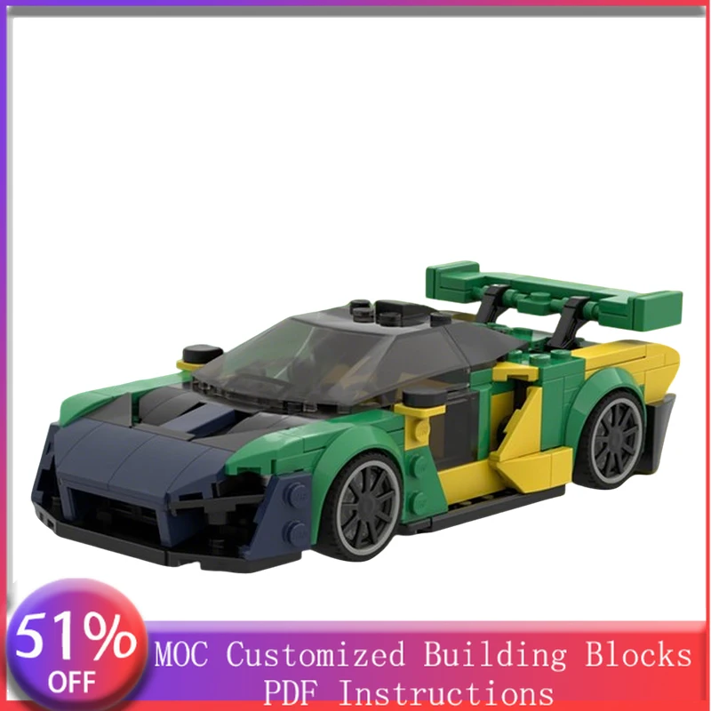 

362 PCS Racing Car Flatter aerodynamic blades in supercars MOC Customize Modular Building Block Creative DIY Festival Toy Gift