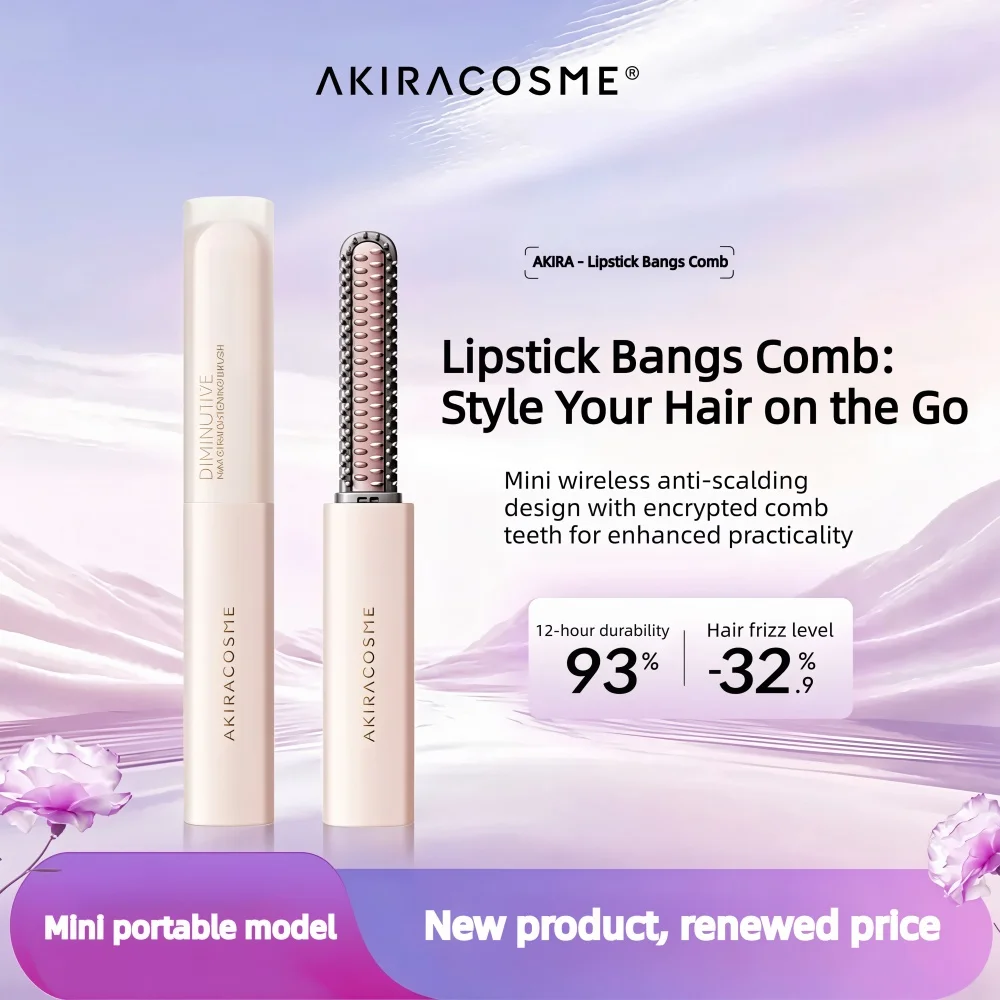 Portable Bangs Comb Mini Straight Hair Comb Wireless Charging Curling Iron Portable Styling Electric Comb Does Not Hurt Hair