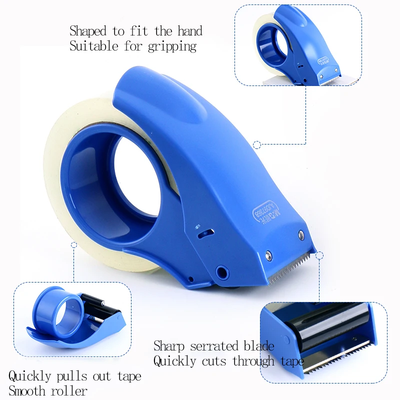 M&G 테이프 디스펜서 플라스틱 밀봉 포장 기계 포장 소포 60/48mm 폭 롤 테이프 커터 밀봉 테이프 홀더 수동