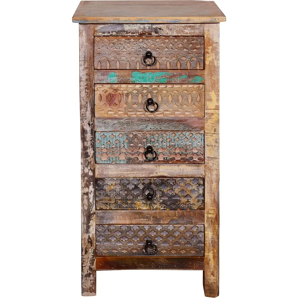 

Swint 5 Drawer Chest, Multicolored and Natural