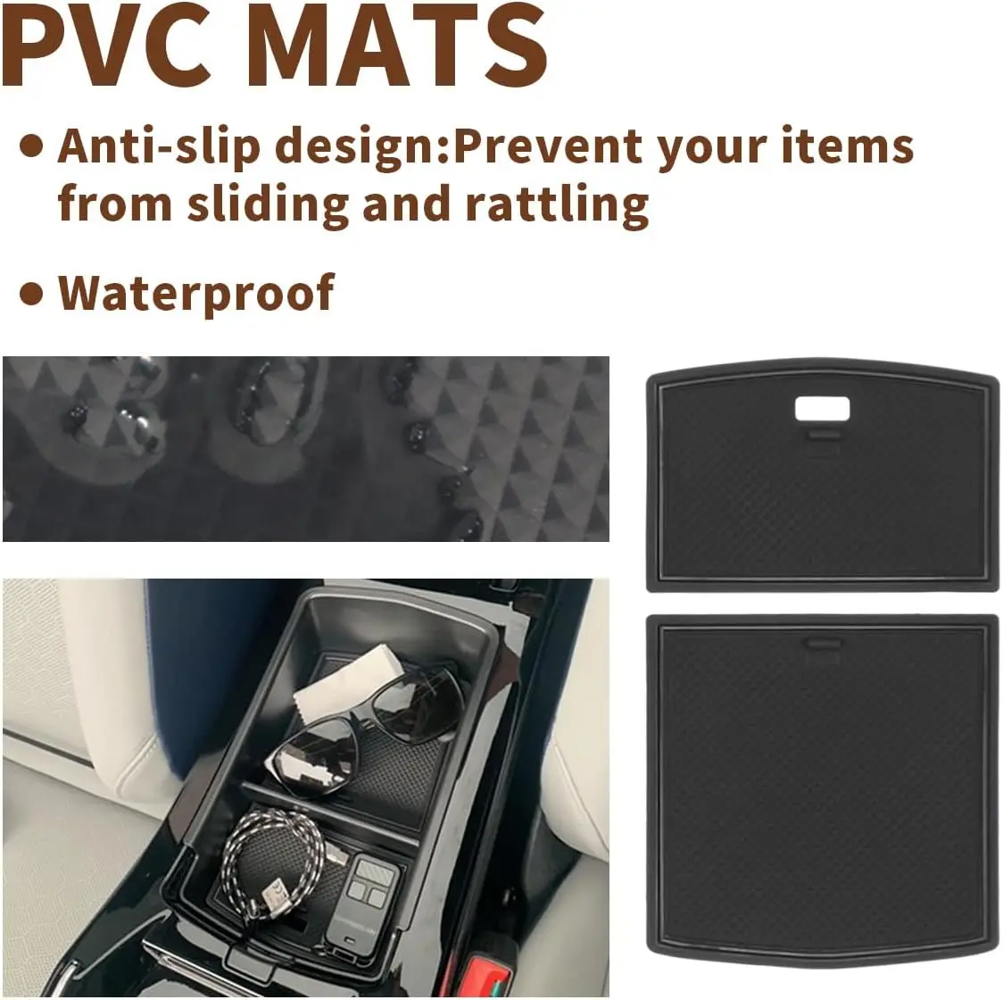 ل 2023 2024 VW ID.4 ID6 وحدة التحكم المركزية صندوق تخزين منظم وحدة التحكم المركزية صينية مسند الذراع تخزين صينية السيارة الملحقات الداخلية #4