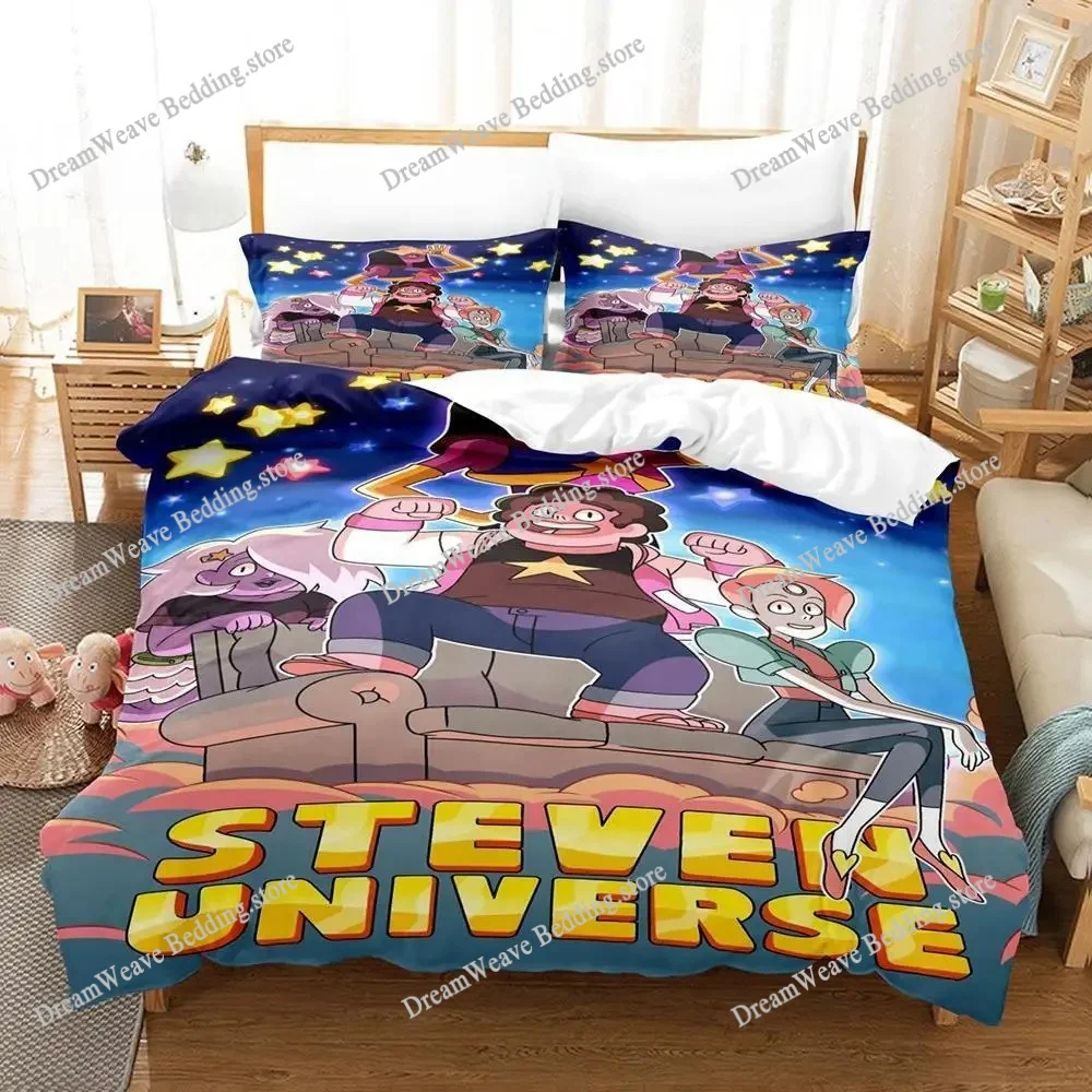 

Steven Universe Luxury Bedding Set Japan Anime Cartoon Duvet Cover Set Comforter Bedspread Twin Single Size Printed Home Textile