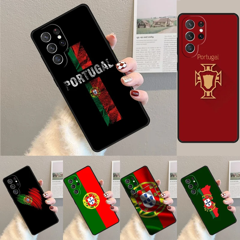 Portugal Flag phone case Cover For Samsung Galaxy S24 Ultra S21 S22 Ultra S8 S9 S10E Note 10 Plus Note 20 FE S23